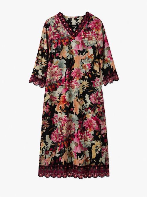 Midnight Bloom Scalloped Set