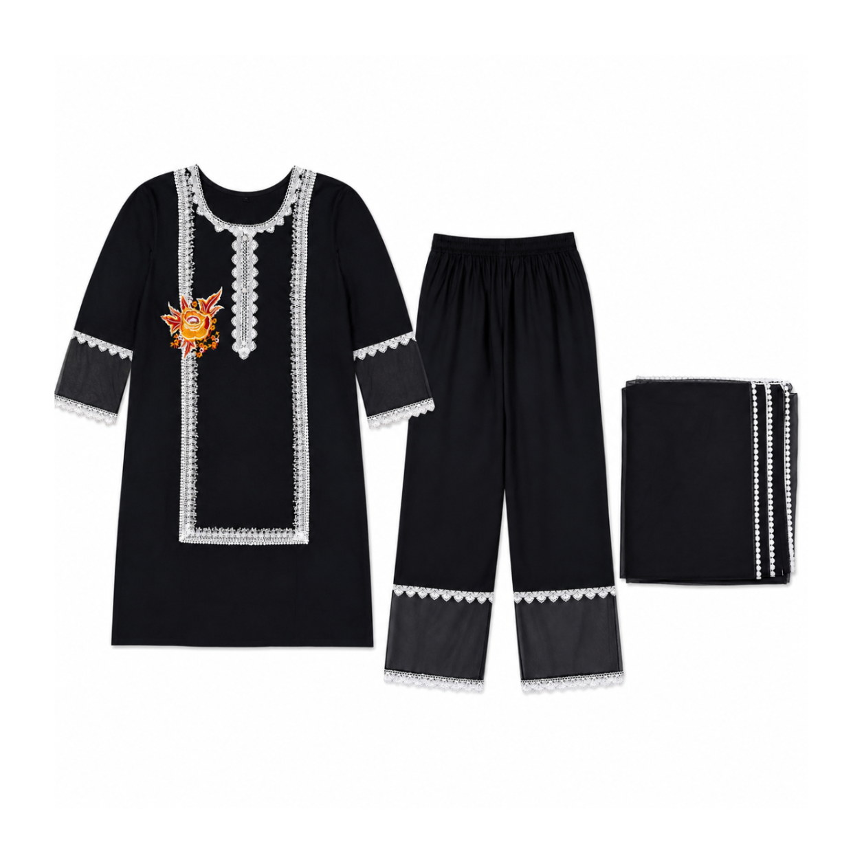 Moonlit Amber Kurti Set