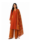 Rust Heritage Kurti Set