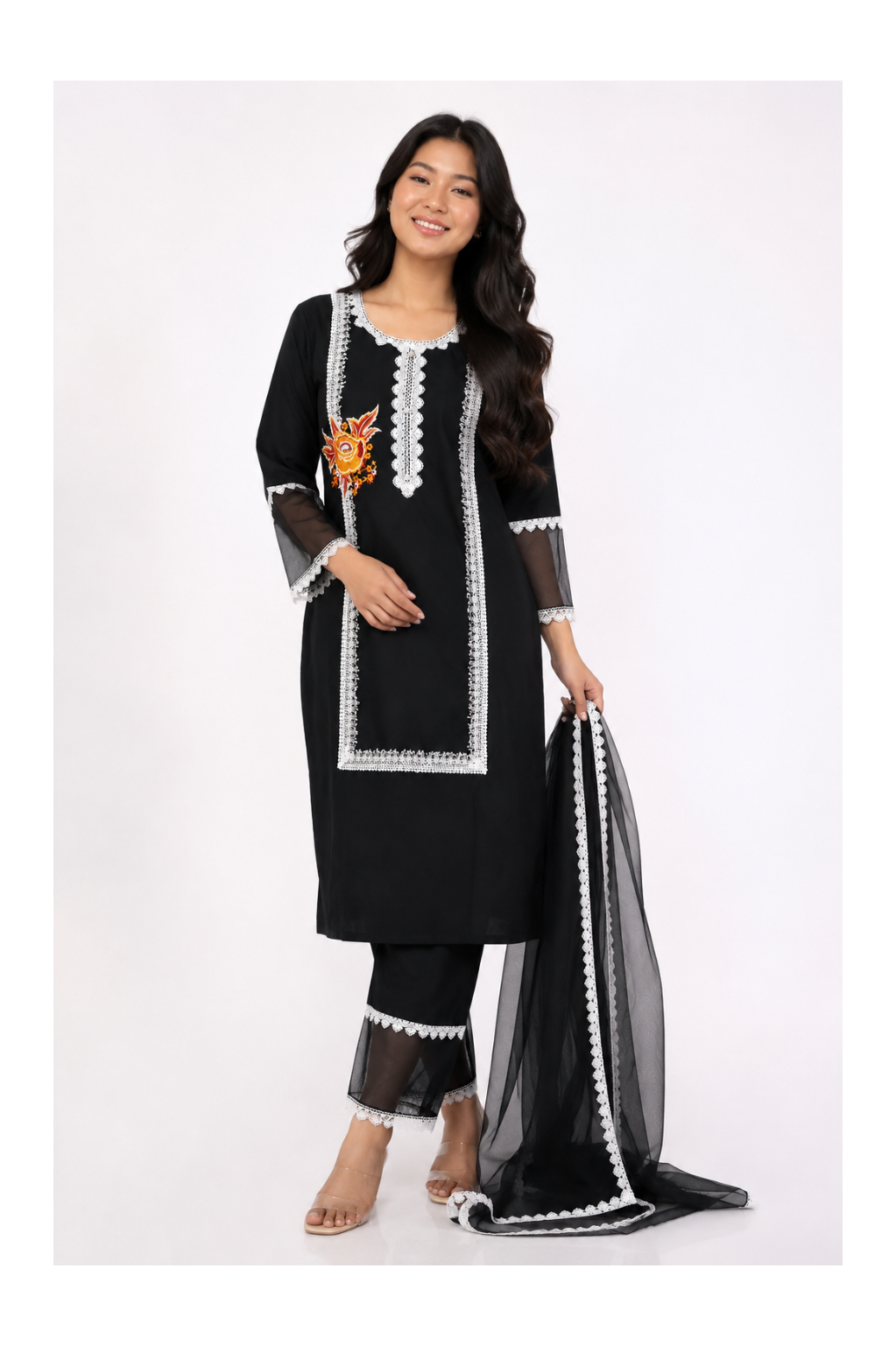Moonlit Amber Kurti Set