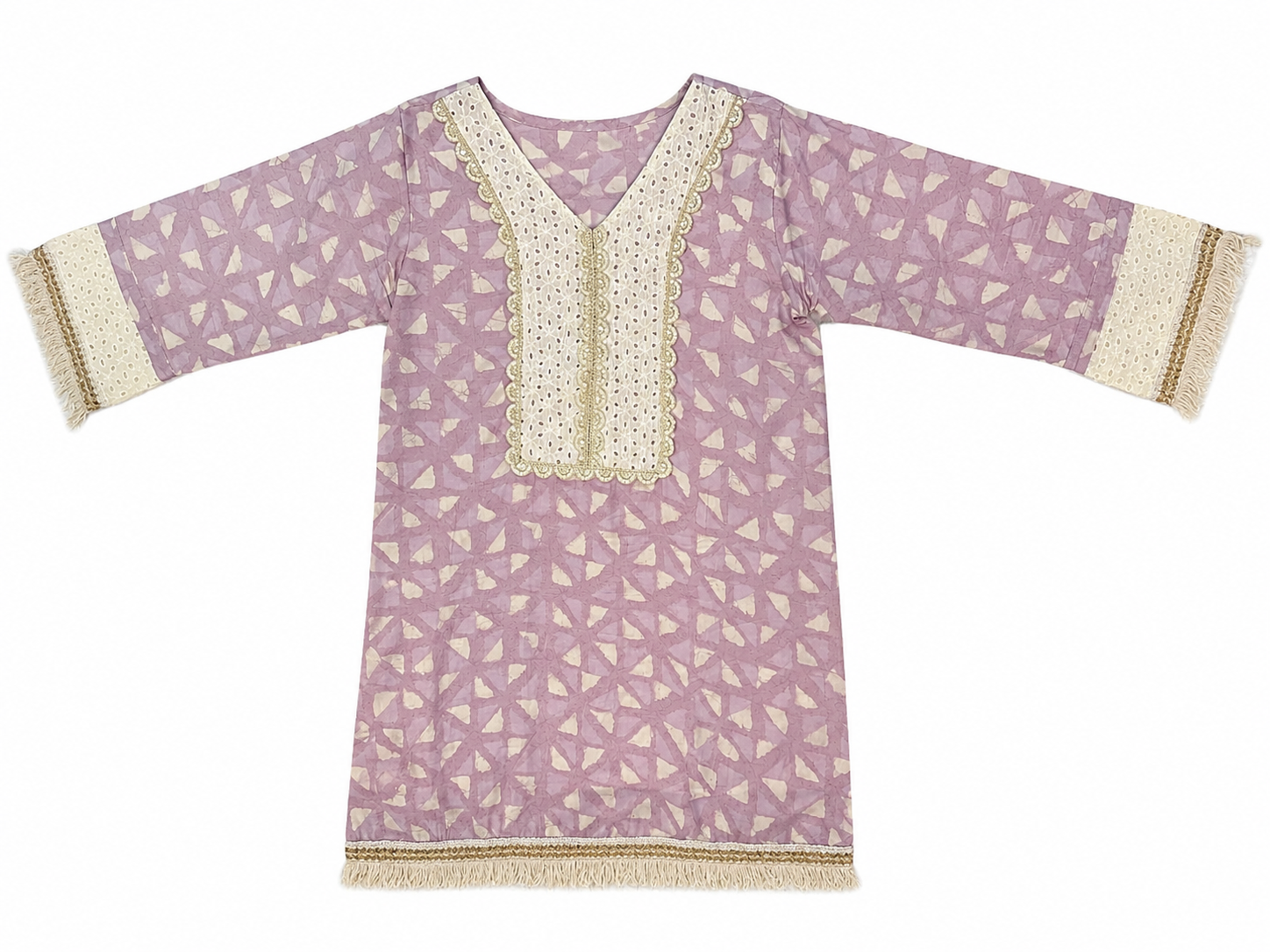 Lavender Mosaic Tunic Set