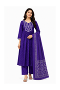 Royal Violet Anarkali Kurti Set