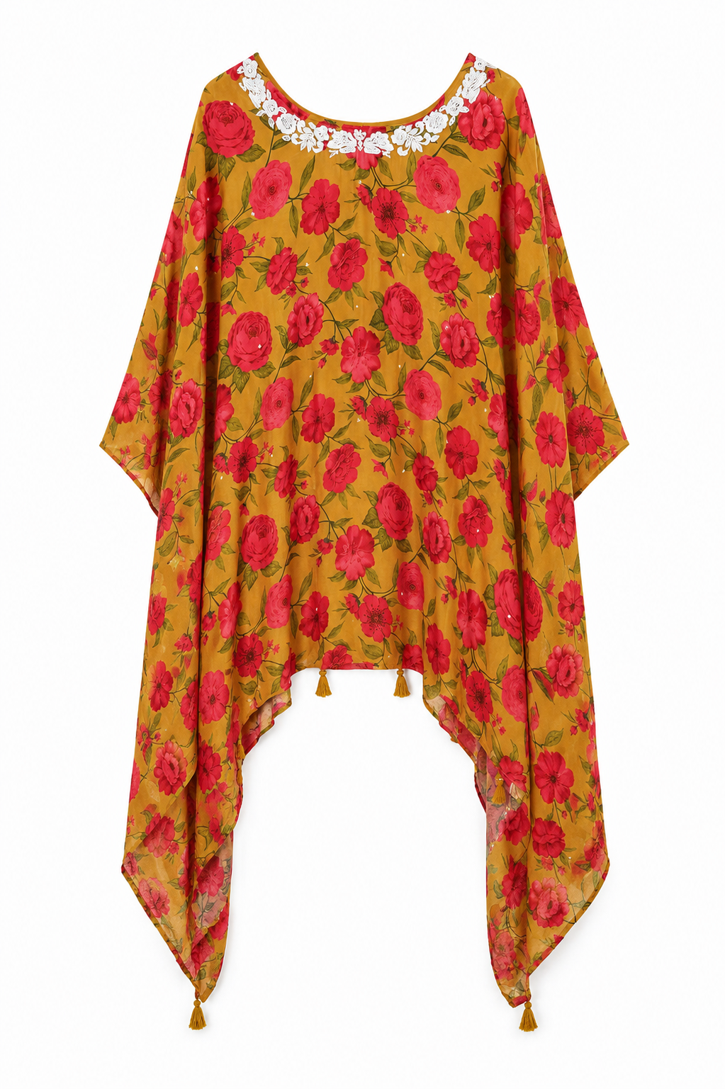 Sunehri Gul Kaftan Set