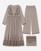 Mocha Taupe Anarkali Set