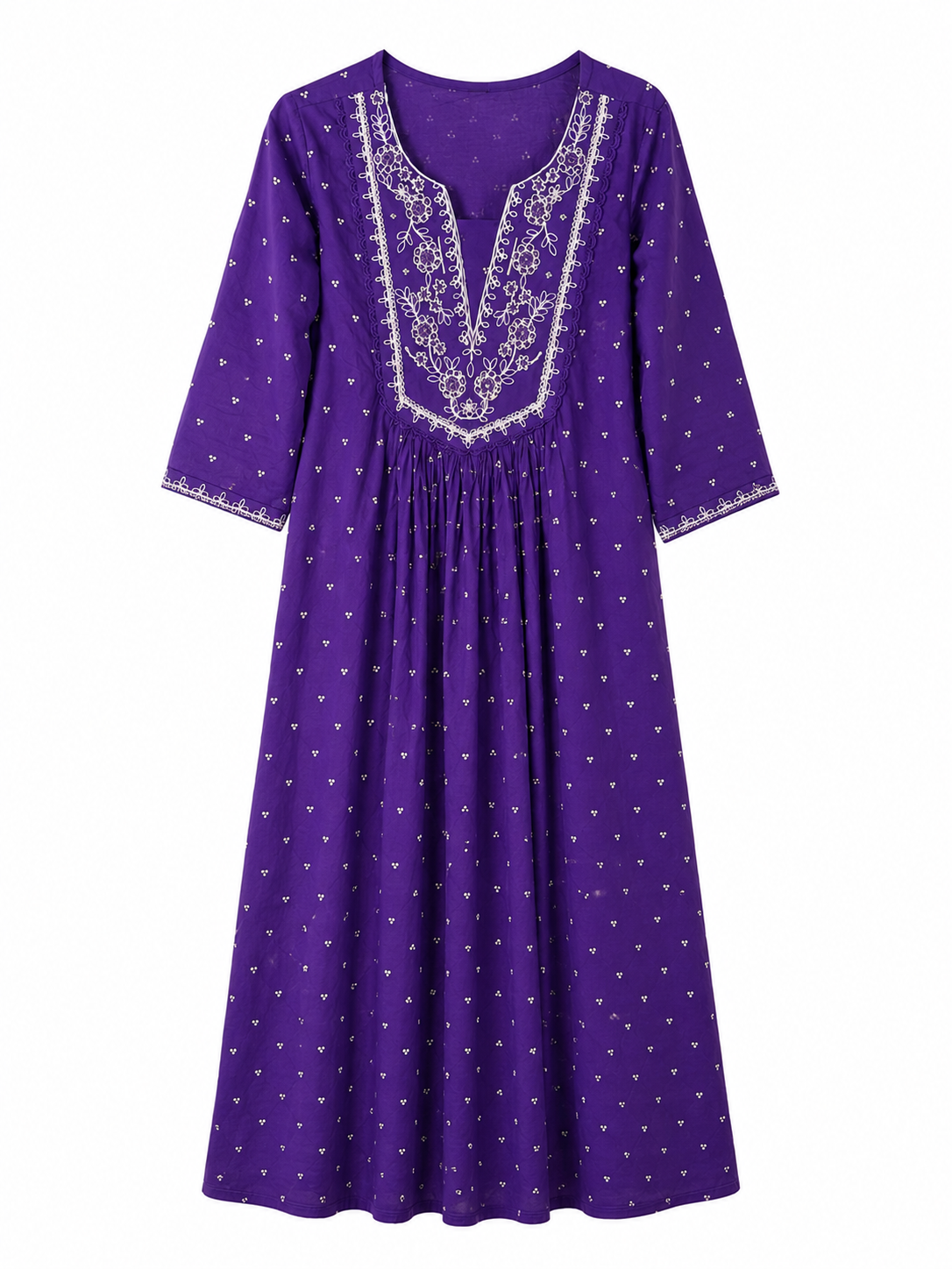 Royal Violet Anarkali Kurti Set