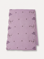 Lilac Grace Embroidered A-line kurti Set