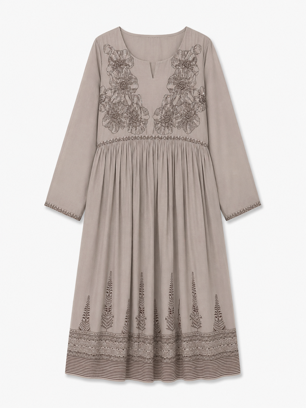 Mocha Taupe Anarkali Set