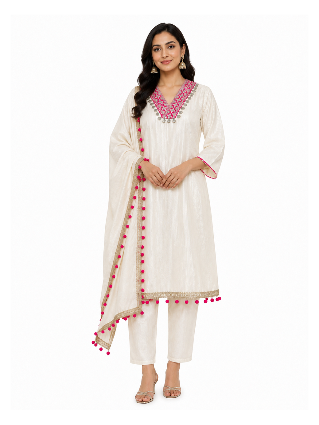 Rosé Pop Kurti Set