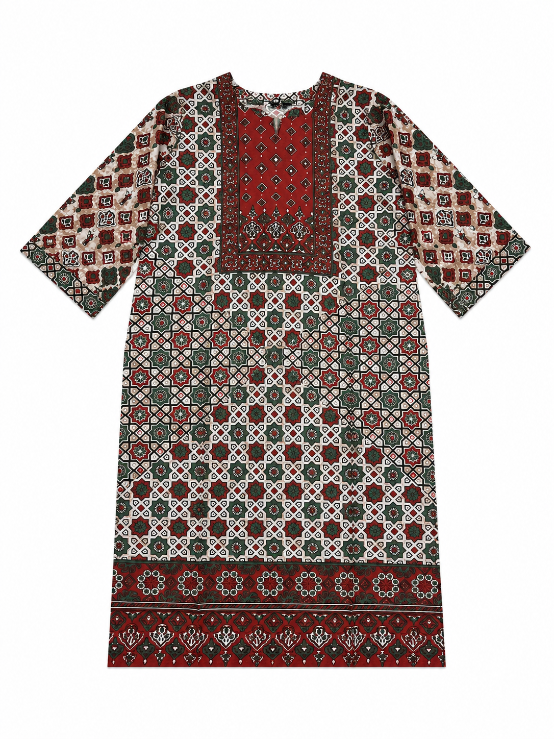 Crimson Charm Kurti Set