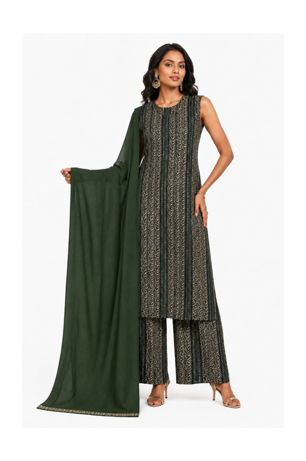Emerald Allure Kurti Set