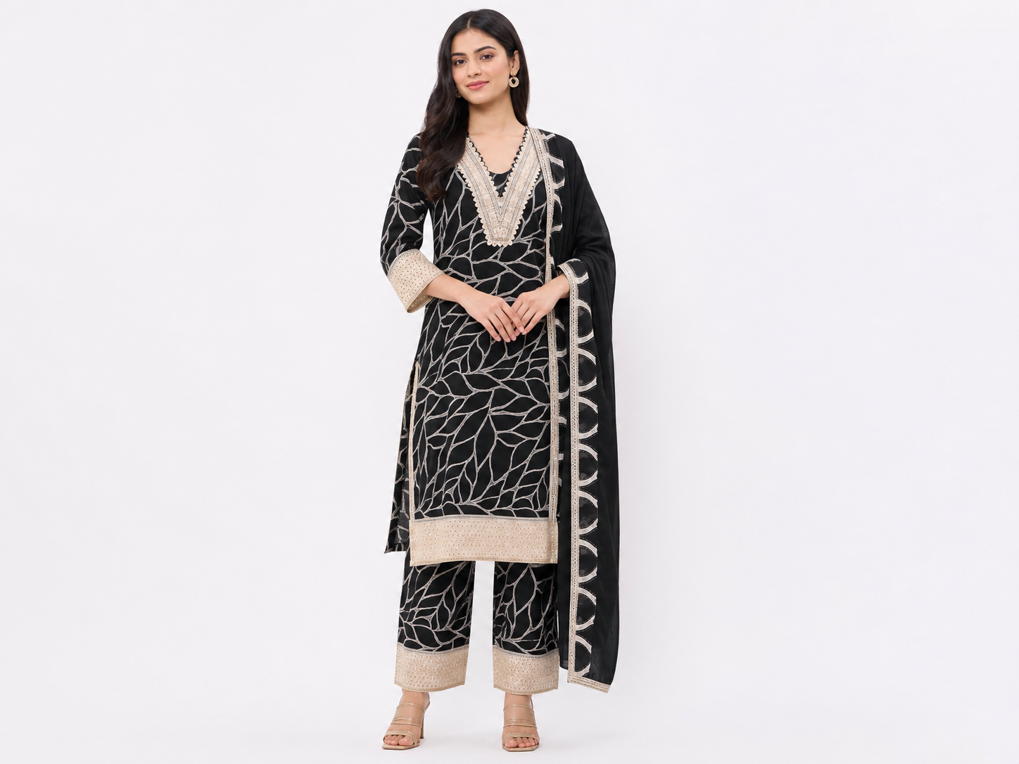 Noir Vine Kurti set