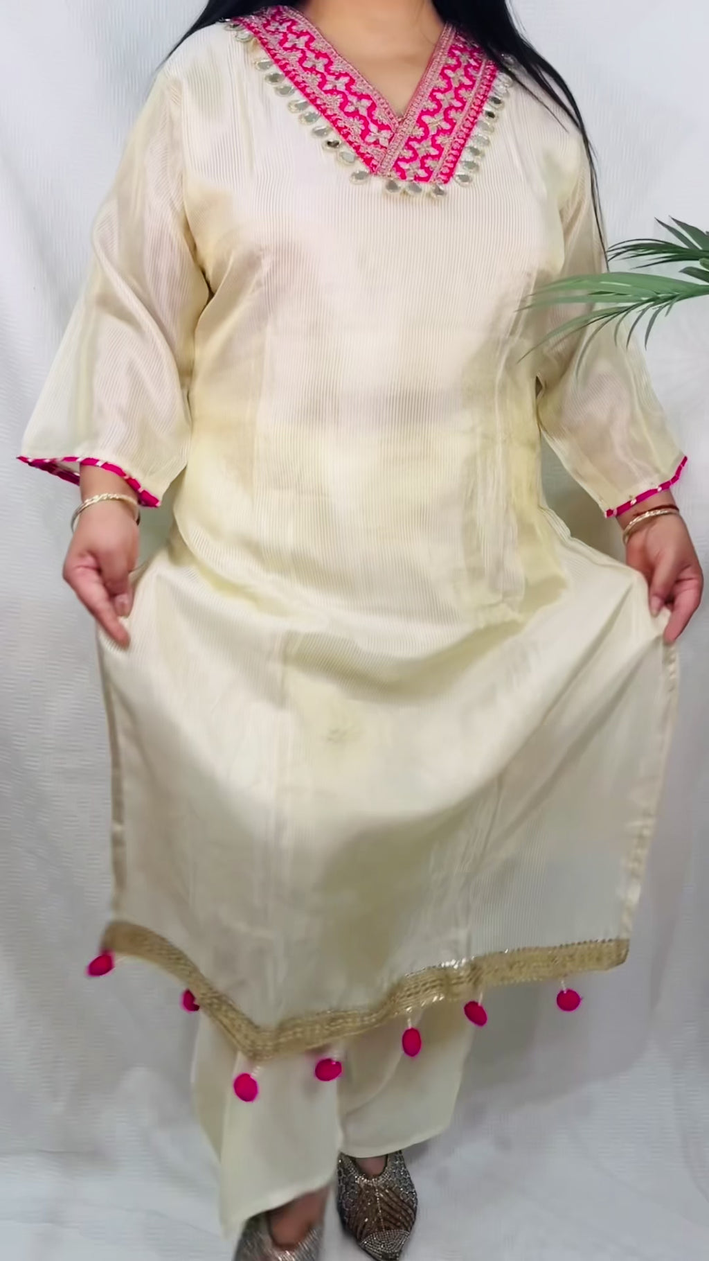 Rosé Pop Kurti Set