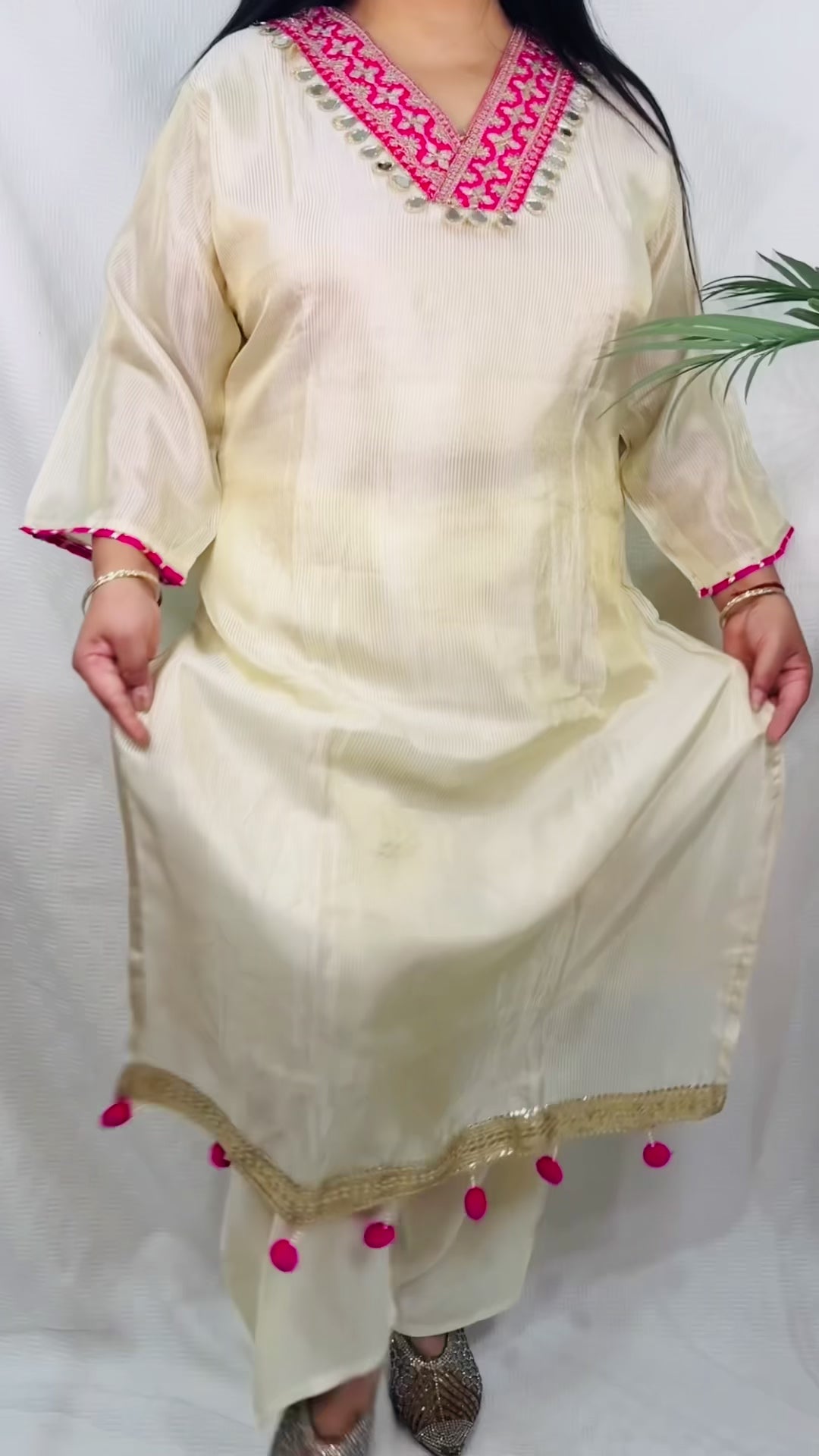 Rosé Pop Kurti Set