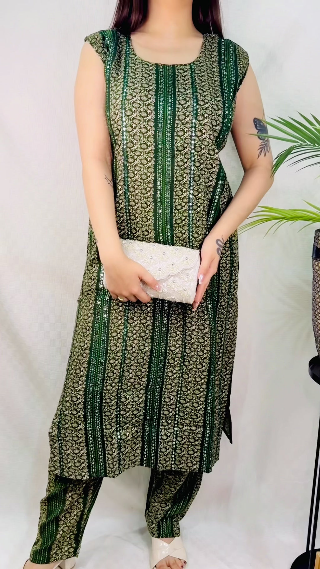 Emerald Allure Kurti Set
