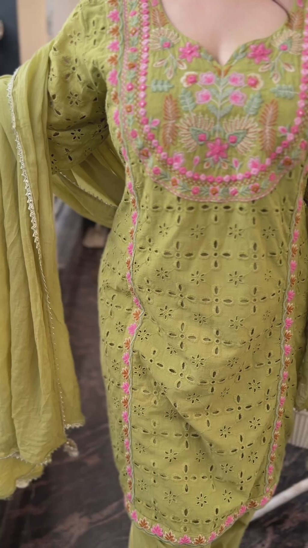Macha Blush Kurta Set