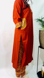 Rust Heritage Kurti Set